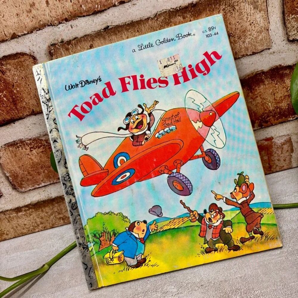 VTG 1982 Disney, A Little Golden Book, Toad Flies High HC